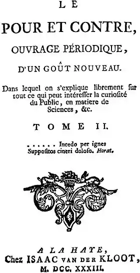 Image illustrative de l’article Le Pour et Contre