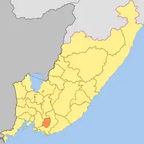 Localisation de Okroug urbain de Partizansk