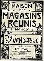 Réclame pour les Magasins Réunis.