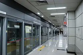 Un quai de la station en 2018.