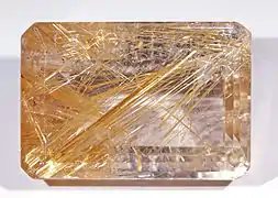 Inclusions de rutile dans le quartz - Minas Gerais - Brésil (3,5×2,5 cm)