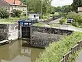 L'écluse no&nbsp;7 sur le canal de la Marne au Rhin.