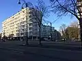 Résidence des Nations (1955-1958). Vue depuis av. F Roosevelt