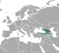 Aire de répartition de la Musaraigne de Radde