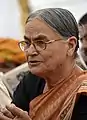 Radha Bhatt, présidente de la Gandhi Peace Foundation