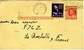 Verso d'une carte QSL de SWL-W2 envoyée par la Poste, USA (1954).