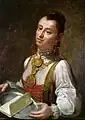 Portrait d'Elia, juive de Żwaniec&nbsp;(pl), par Kr. Radziwiłłowski (1781)