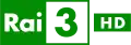 Ancien logo de Rai 3 HD du 25 octobre 2013 au 12 septembre 2016