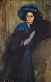 Portrait d'une Dame en bleu, entre  1897 et 1905, musée des Beaux-Arts de Bilbao.