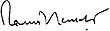 Signature de Rauf Denktaş