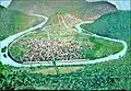 Oppidum Gaulois des Séquanes sur le site de la ville de Besançon, dans la boucle du Doubs.