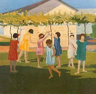 Petrona Viera, Recreo (1924) huile sur toile, 86&nbsp;×&nbsp;90&nbsp;cm