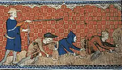 Serfs sous la férule du régisseur.