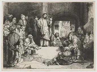 Jésus-Christ prêchant(ca. 1652, Rijksmuseum Amsterdam).
