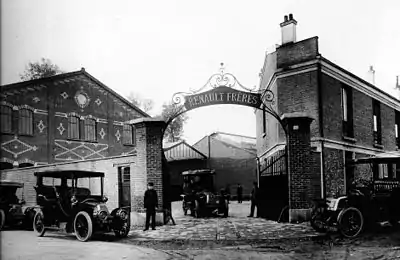 L'usine Renault Frères au début du XXe&nbsp;siècle.