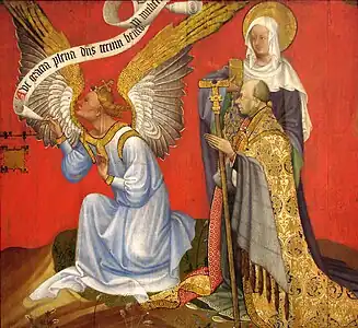 Ange de l'Annonciation, vers 1410, musée d'Art et d'Archéologie de Laon.