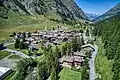 Le village de Bruil, chef-lieu de la commune de Rhêmes-Notre-Dame (été 2023).