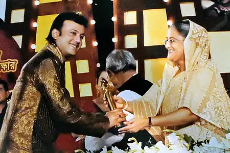 Riaz&nbsp;(en) et Sheikh Hasina, première ministre du Bangladesh
