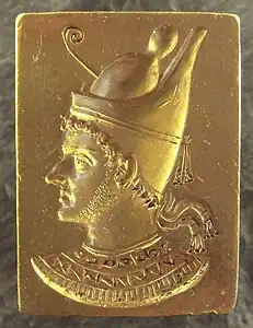 Bague de Ptolémée&nbsp;VI Philométor en tant que pharaon égyptien (Musée du Louvre).