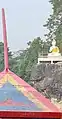 Statue de Bouddha sur son rocher, Wat Tham Phra, Ban Pa Ngio