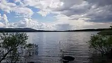 Vue d'une rivière sur l'un des pistes de la Yamaska