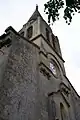La façade ouest et le clocher (mai&nbsp;2012)