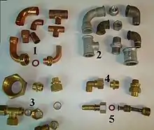 Raccords de robinetterie métallique standards