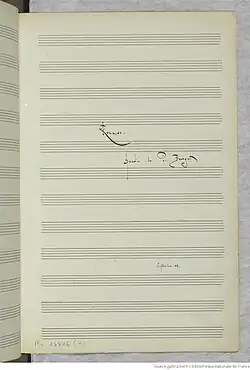 page du manuscrit autographe