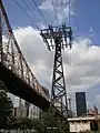 Le Roosevelt Island Tramway à New York aux États-Unis.