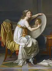 Adèle de Romance avec le portrait de sa fille, c.1799