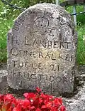 Pierre tombale du général Henri Lambert à Rottenegg