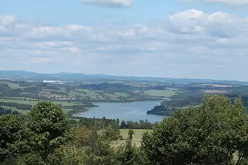 Lac artificiel de Slezská Harta.