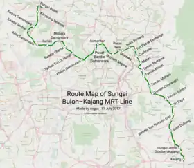 Voir la carte de la ligne.