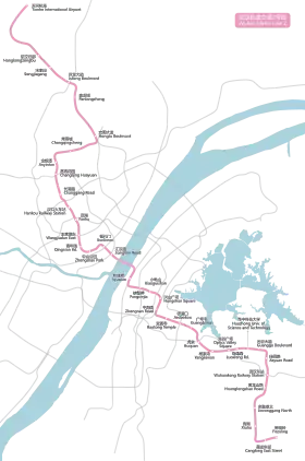 Voir la carte de la ligne.