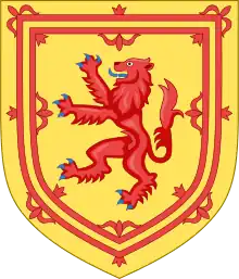 Armes des rois des Écossais avec le double-trécheur.
