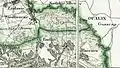 Hniszów sur une carte topographique du Royaumede Pologne de 1839.