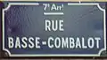 Rue Basse Combalot.