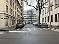 Rue Duphot vers le nord, depuis l'angle avec la rue Chaponnay