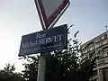 Plaque de rue à Genève.