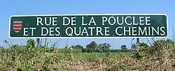 Nom de rue à Jersey en français et jersiais.