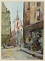 Albert-Léopold Pierson : Rue des Prêtres-Saint-Séverin (1911, Musée Carnavalet).