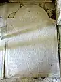 Dalle funéraire de Charles Tirlet, curé de Bray.