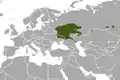 Aire de répartition du Desman de Moscovie