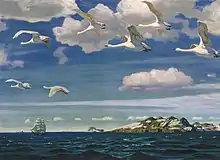 Dans l'azur bleu 1918 Huile sur toile. 109×152 cmGalerie Tretiakov