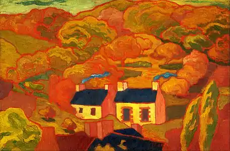 Les deux chaumières (vers 1893), Musée d'Art d'Indianapolis.
