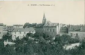 Une vue d'un Stains encore rural, au tout début du XXe&nbsp;siècle.