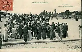 À Saint-Ouen, un concert dans la Zone, au début du XXe&nbsp;siècle.