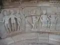 Théâtre de Sabratha, décoration du fond de l'orchestra