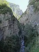 Marmites creusées par l'Estéron.