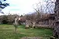 La courtine au sud entre l'échauguette sud et la tour-porte de "La Réole" (janv.&nbsp;2012)